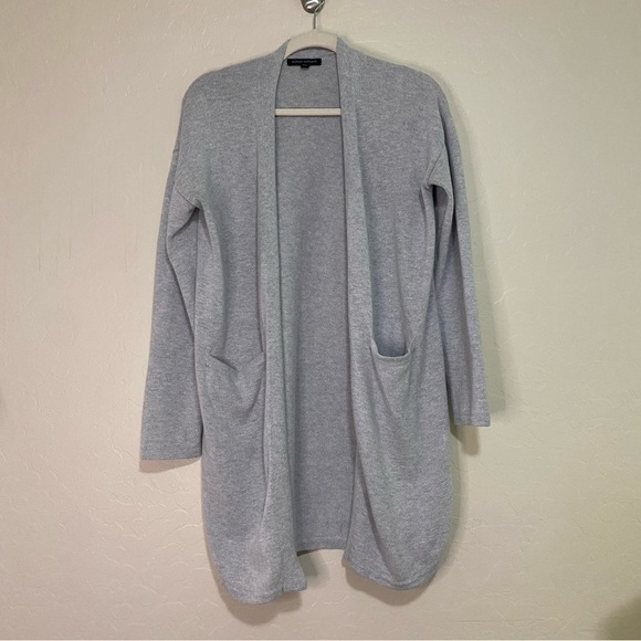 Banana Republic Gray Soft Knit Open Front Lagenlook Cardigan Sweater Size S - Picture 6 of 8